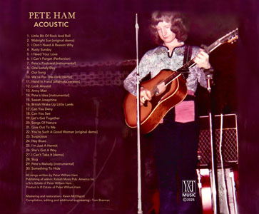 Pete Ham Acoustic back